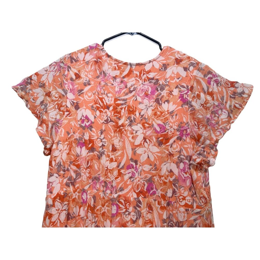 Torrid Orange Tiered Midi Sundress with Flutter Sleeves - Picture 12 of 16